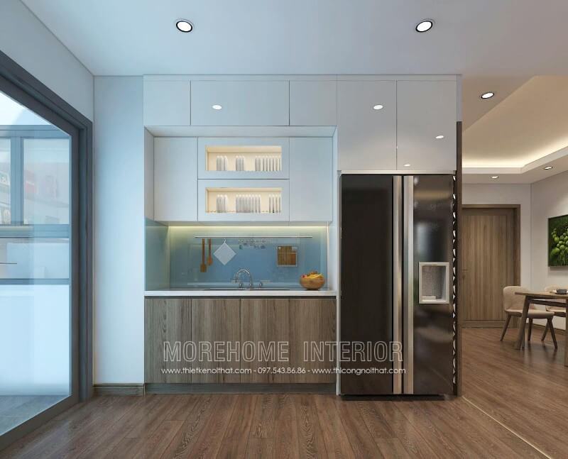 Thiết kế nội thất tủ bếp âm tường đầy ấn tượng cho không gian nhà nhỏ Tủ bếp đẹp