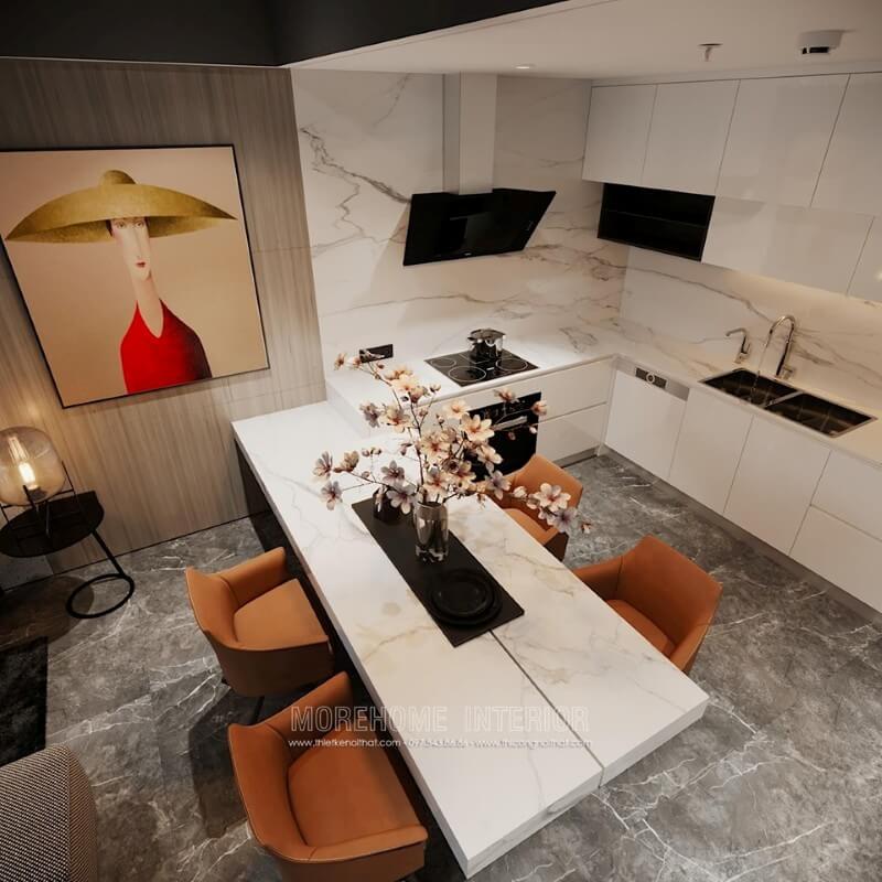 Lựa chọn đá ốp bếp cao cấp cho nhà chung cư Đá nhân tạo solid surface