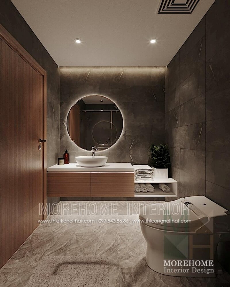 Sử dụng đá nhân tạo Solid Surface cao cấp ốp tủ lavabo như một lựa chọn hoàn hảo cho không gian riêng tư sang trọng Đá nhân tạo solid surface