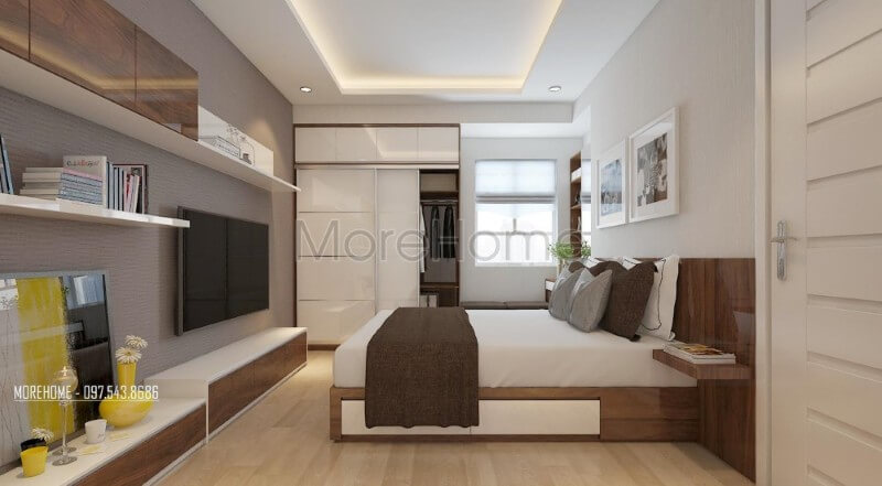 Giường ngủ hiện đại đẹp được nhiều khách hàng yêu thích trong vài năm trở lại đây Mẫu thiết kế nội thất chung cư đẹp