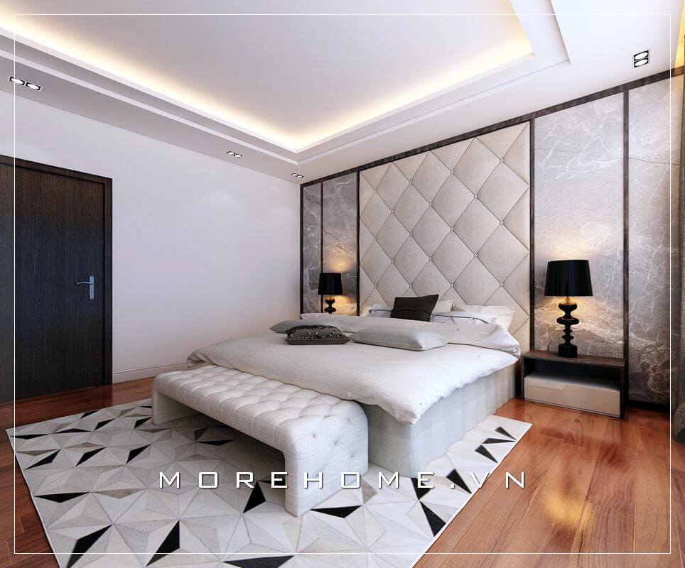 Giường ngủ biệt thự hiện đại Giường ngủ biệt thự hiện đại