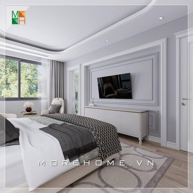 Mẫu thiết kế phòng ngủ sang trọng đẳng cấp màu sắc trang nhã phù hợp cho không gian phòng ngủ chung cư, nhà phố, biệt thự