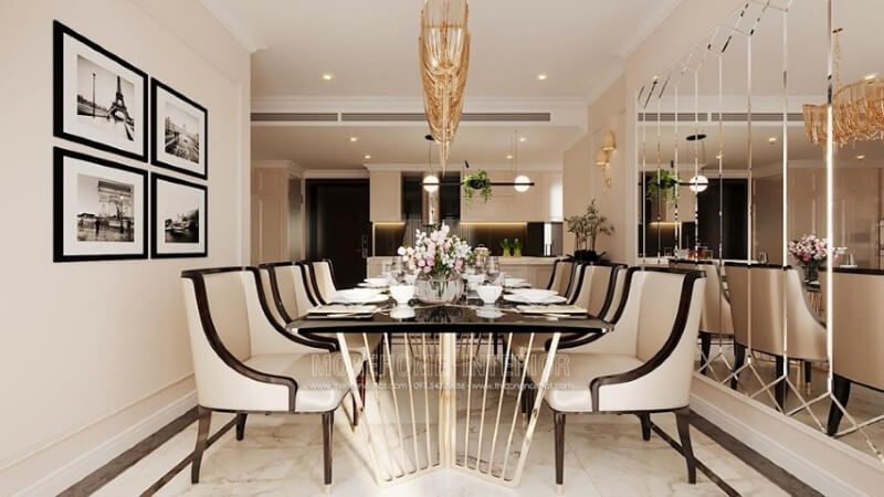 Mẫu bàn ăn đẹp được lựa chọn cho nhà chung cư