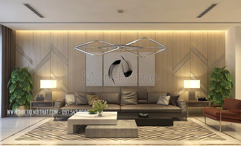 Thiết kế nội thất phòng khách phong cách hiện đại tại biệt thự liền kề Gadenia