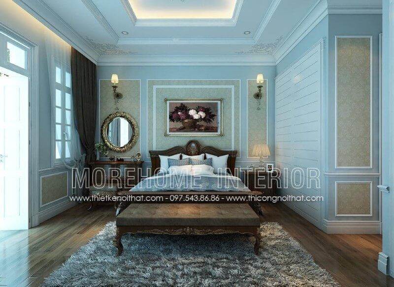 Với 100% gỗ óc chó nhập khẩu, Morehome mang đến cho bạn sản phẩm giường ngủ tân cổ điển bằng gỗ óc chó đẹp sang trọng