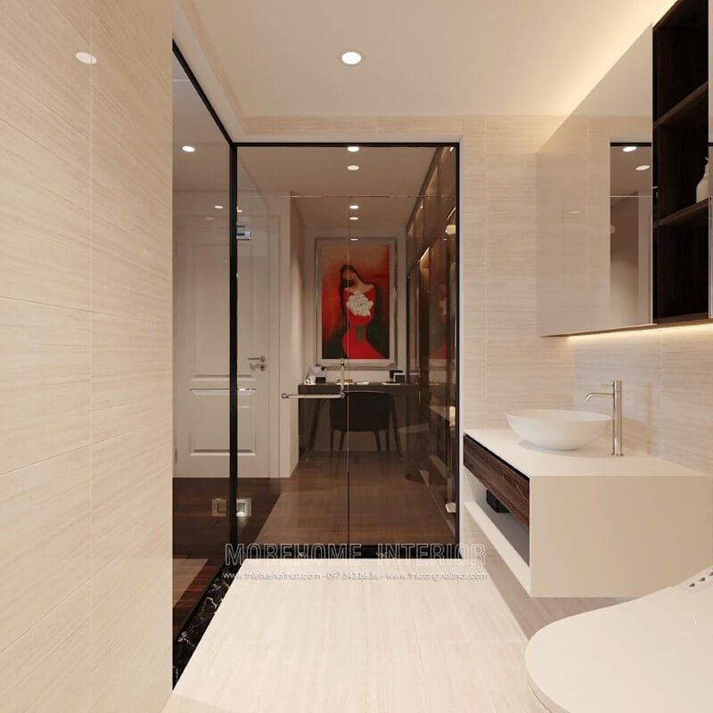 Lựa chọn đá ốp màu trắng để ốp mặt tủ lavabo