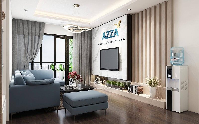 Thiết kế nội thất chung cư hiện đại kết hợp văn phòng làm việc diện tích nhỏ