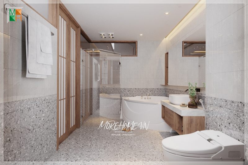 Kệ tủ lavabo treo tường gỗ công nghiệp mặt đá trắng tiện lợi cất trữ sắp xếp đồ đạc trong phòng tắm gọn gàng tiện lợi