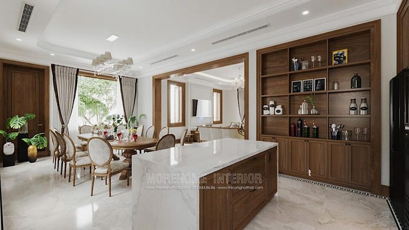 Gia chủ có thể tạo nên không gian nội thất phòng bếp hoàn hảo hơn bằng cách sử dụng sản phẩm đá ốp bàn đảo bếp cao cấp.