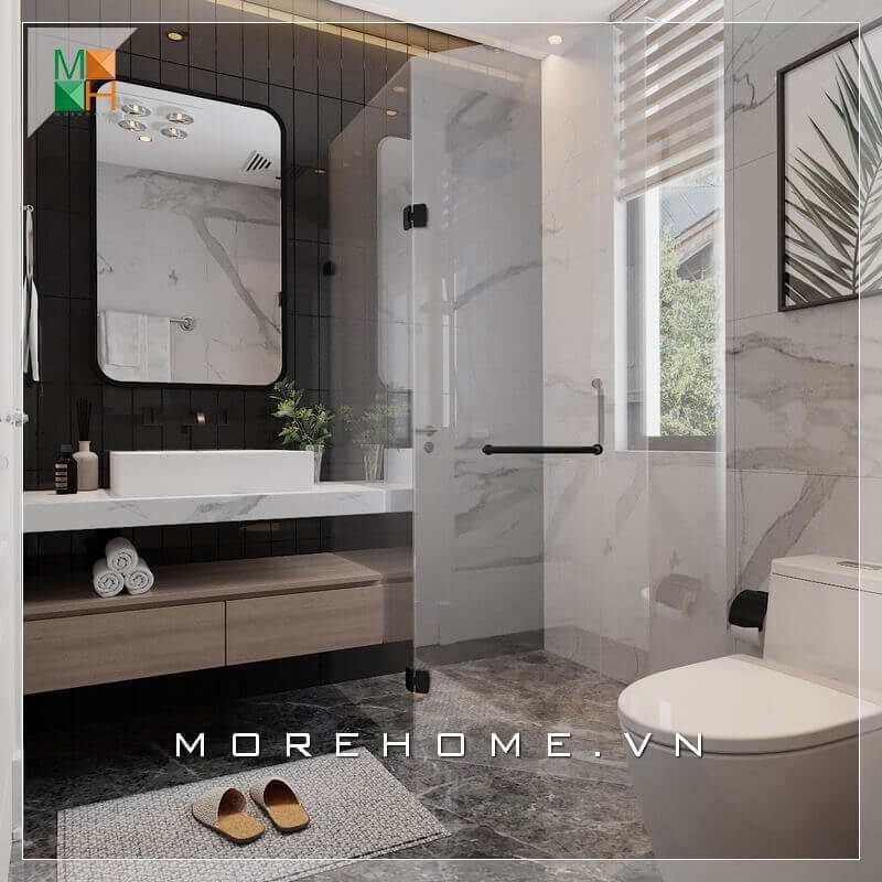 Mẫu gương soi nhà vệ sinh rất ấn tượng