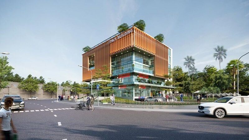 Mẫu thiết kế kiến trúc cho toà nhà văn phòng và thương mai tại thành phố Vinh.