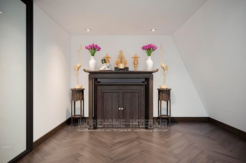 Bàn thờ để trang trí cho các căn nhà chung cư, nhà phố và nhà biệt thự để tạo nên một không gian đẹp đẽ.